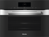 H 7840 BM AM Clean Touch Steel - 24" compact speed oven in a perfectly combinable design with automatic programs and roast probe.