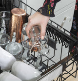 Café™ ENERGY STAR® Stainless Steel Interior Dishwasher with Sanitize and Ultra Wash & Dry in Platinum Glass