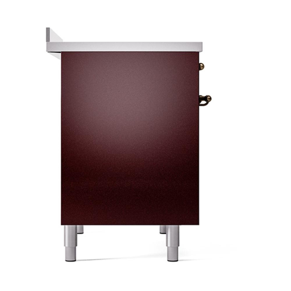 ILVE UNDI406QNMPBUB Nostalgie II Noblesse 40 inch Induction Range (Solid Door, Burgundy, Burnished)