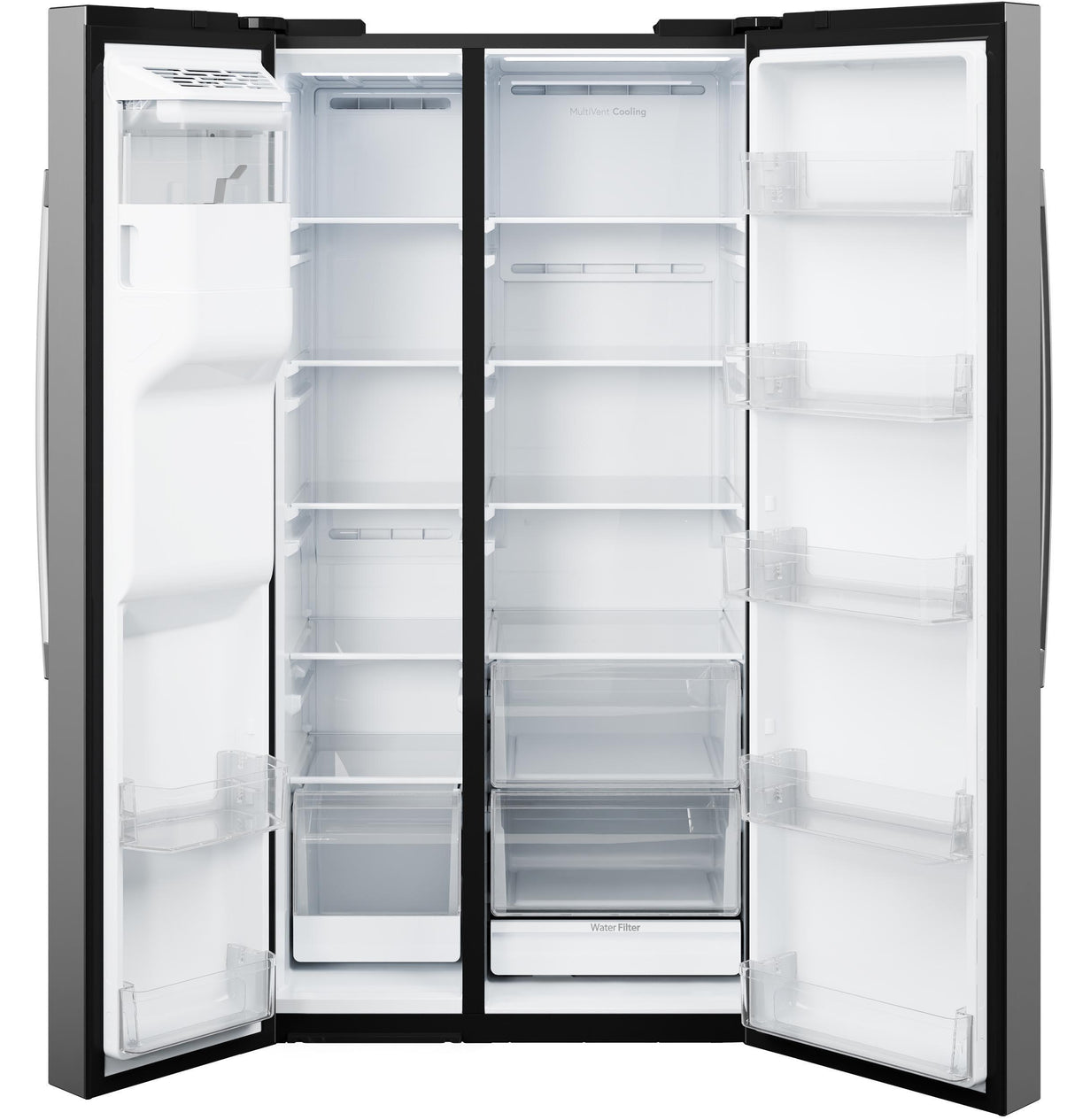 GE® 23.6 Cu. Ft. Counter-Depth Side-By-Side Refrigerator with Extra Tall Dispenser and In-Door Icemaker