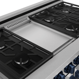 48 Inch Professional Gas Range With Pro-style Knobs In Stainless Steel/blue  Gordon Ramsay Series