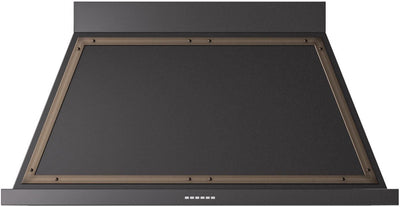 Nostalgie 48 Inch Glossy Black Wall Mount Convertible Range Hood