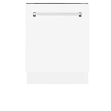 ZLINE 24" Tallac Series 3rd Rack Dishwasher with Traditional Handle, 51dBa (DWV-24) [Color: White Matte]
