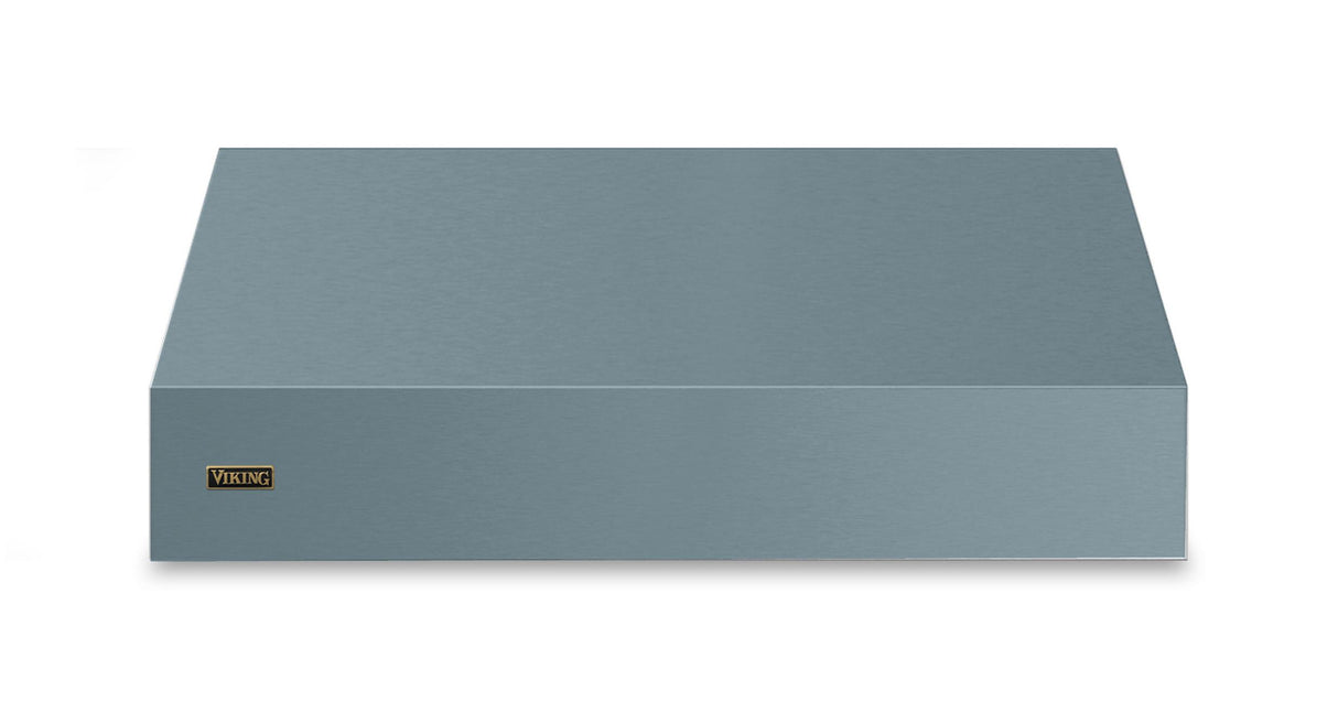 48"W. 18"H. Wall Hood (Finish: November Sky, Trim: Brushed Brass)