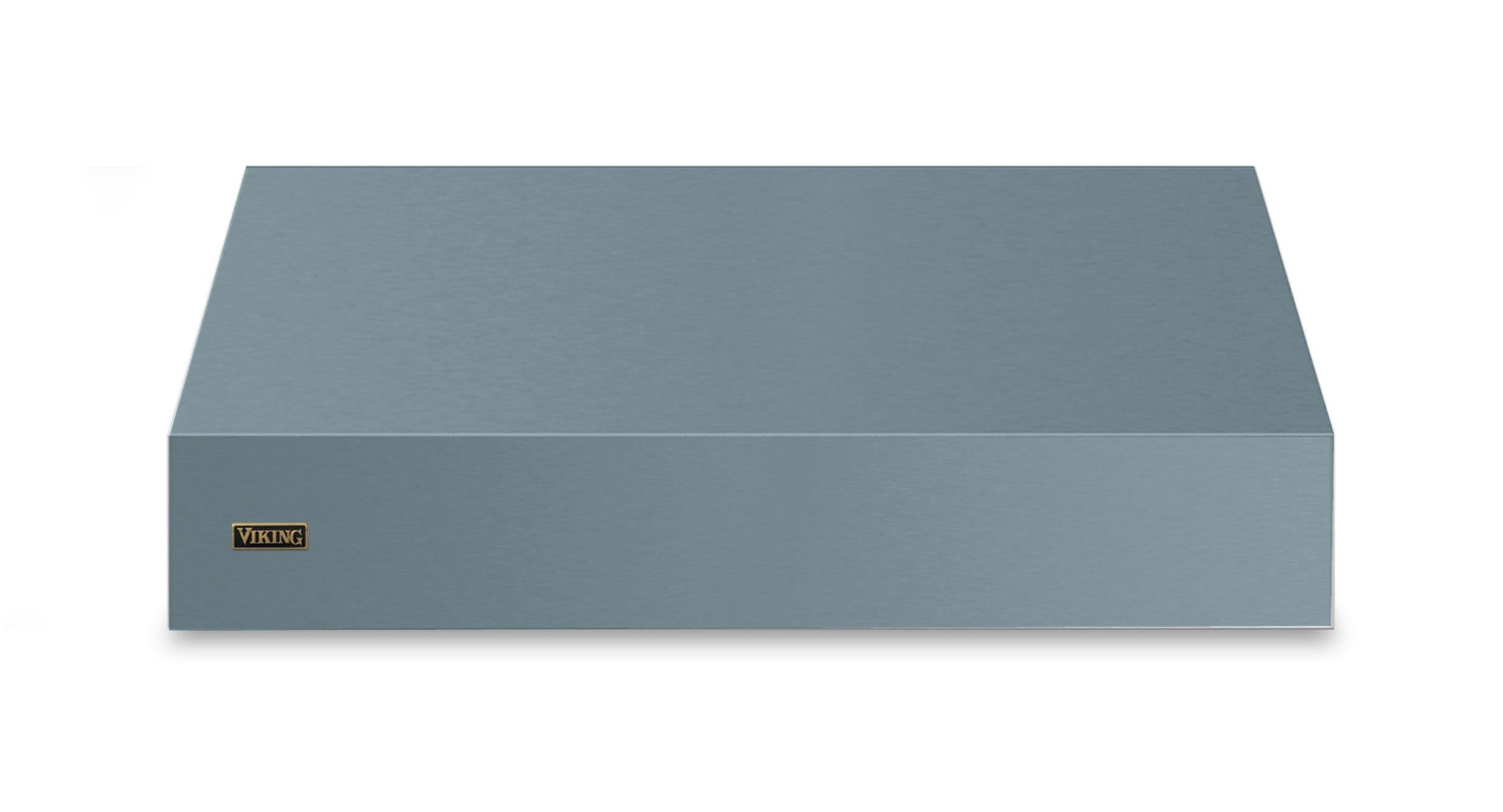 48"W. 18"H. Wall Hood (Finish: November Sky, Trim: Brushed Brass)
