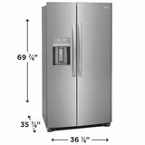 26 Cu. Ft. 36" Standard Depth Side by Side Refrigerator