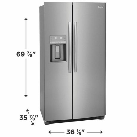 26 Cu. Ft. 36" Standard Depth Side by Side Refrigerator