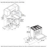 GE Profile™ 30" Smart Dual Fuel Slide-In Front-Control Fingerprint Resistant Range