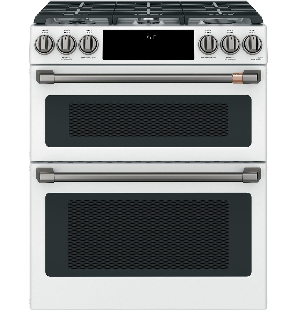 Café™ Front Control Gas Knobs and Handles - Brushed Black
