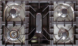 Professional Plus 36 Inch Dual Fuel Liquid Propane Freestanding Range in Stainless Steel with Chrome Trim
