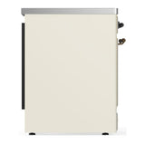 ILVE UMIB30QNR3AWB Majestic III 30 inch Induction Range with 4 Elements, 4 cu. ft. Oven Capacity (Solid Door, Antique White, Burnished)