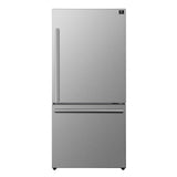 Forno Milano 2-Piece 62-Inch Freestanding Dual Bottom Freezer Refrigerator, Stainless Steel - 34.4 cu.ft, Touch Control, Ice Maker