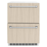 ZLINE 24 in. Touchstone 168 Can Outdoor-Rated Dual Refrigerator Drawer with Panel-Ready Doors (RDSPO-24)