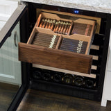 24" Single Zone Wine Cellar - Stainless Steel Frame Glass Door - Left Hinge