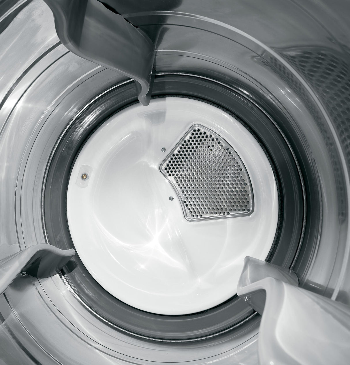 GE® 7.8 cu. ft. capacity gas dryer with stainless steel drum and steam