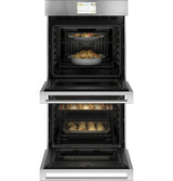 Café™ 27" Smart Double Wall Oven with Convection in Platinum Glass