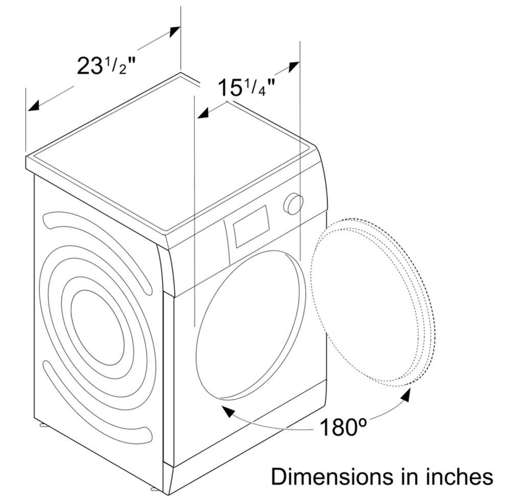 800 Series Cond. Dryer - 208/240V, Cap. 4.0 cu.ft., 15 Cyc.,63 dBA, SS Drum, Chr. Rev./Door Int. Light, ENERGY STAR