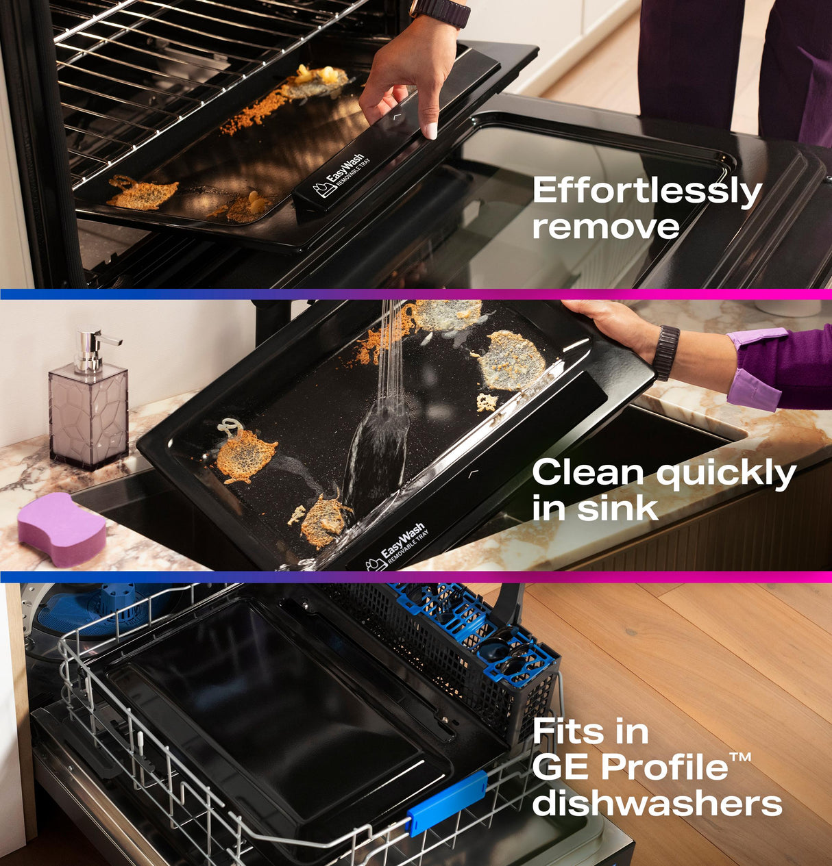 GE Profile™ 30" Smart Free-Standing Gas Convection Range with No Preheat Air Fry and EasyWash™ Oven Tray