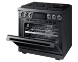36" Pro Gas Range, Graphite Stainless Steel, Natural Gas