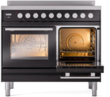 Professional Plus II 40 Inch Electric Freestanding Range in Glossy Black with Trim
