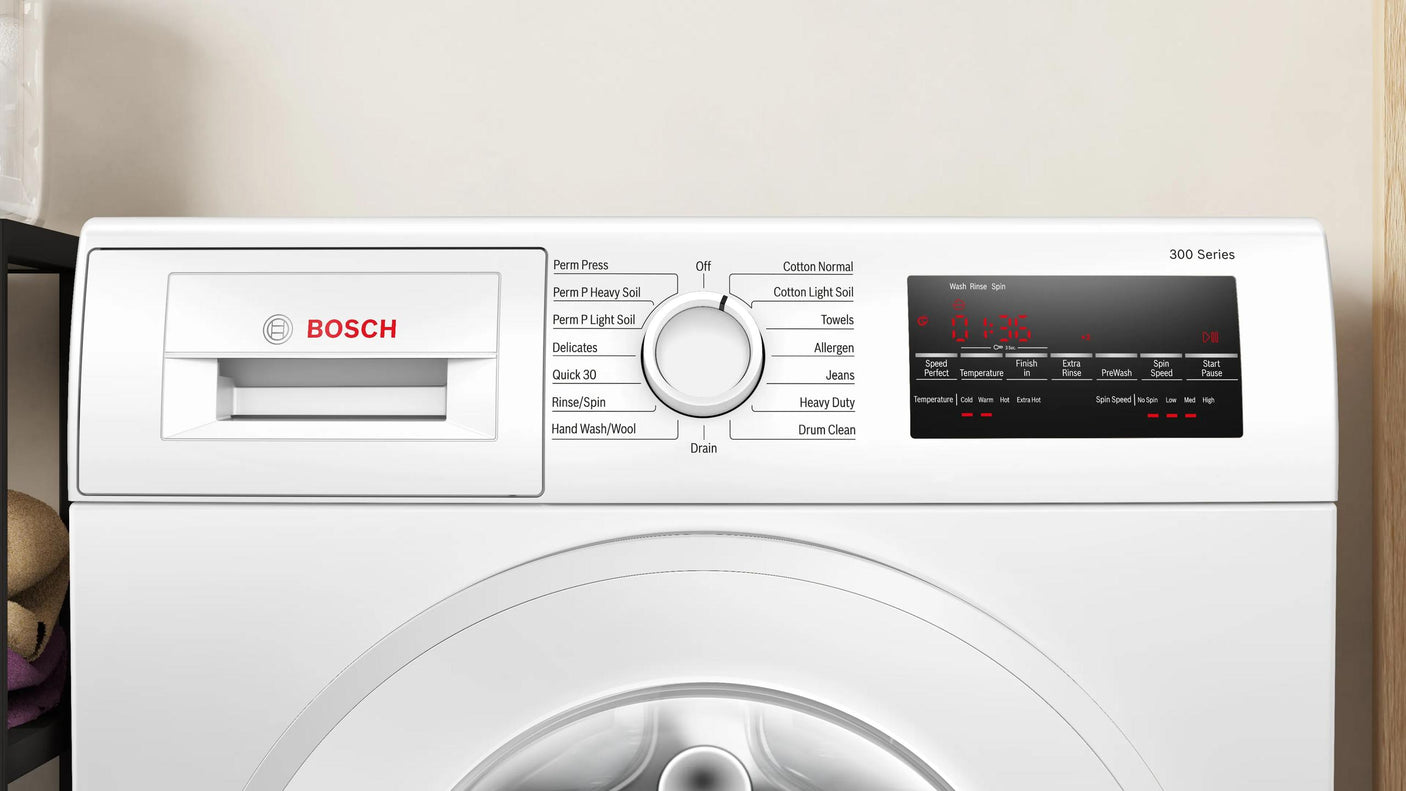 300 Series Compact Washer , White