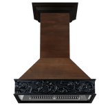 ZLINE 36" Wooden Wall Mount Range Hood in Antigua and Walnut (9373AR-36)