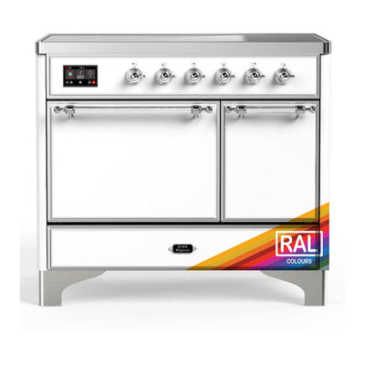 ILVE UMDIB40QNR3RAC Majestic III 40 inch Induction Range with 6 Elements, 3.82 cu. ft. Total Oven Capacity (Solid Door, RAL, Chrome)