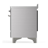 ILVE UMIB48NR3SSC Majestic III 48 inch Induction Range with 6 Elements, 5.02 cu. ft. Total Oven Capacity (Triple Glass Door, Stainless Steel, Chrome)