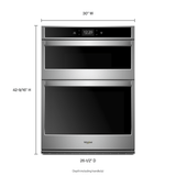 6.4 cu. ft. Smart Combination Convection Wall Oven with Air Fry, when Connected