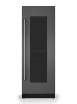 30"W. Integrated Wine Cellar Door Panel - Damascus Gray Right Hinge