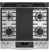 GE® 30" Slide-In Front-Control Convection Gas Range