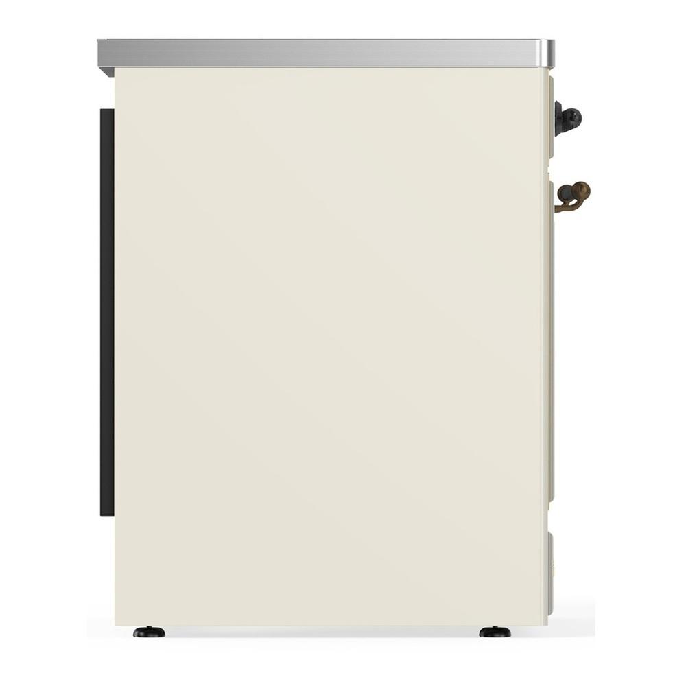 ILVE UMIB30NR3AWB Majestic III 30 inch Induction Range with 4 Elements, 4 cu. ft. Oven Capacity (Triple Glass Door, Antique White, Burnished)