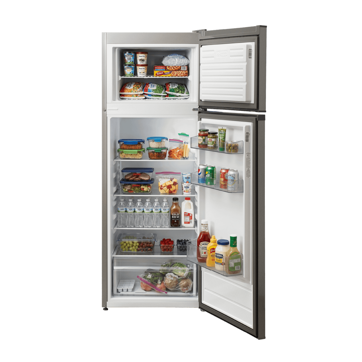 Element 21.3 in. 7.4 cu. ft. Compact Top Freezer Refrigerator - Stainless Steel