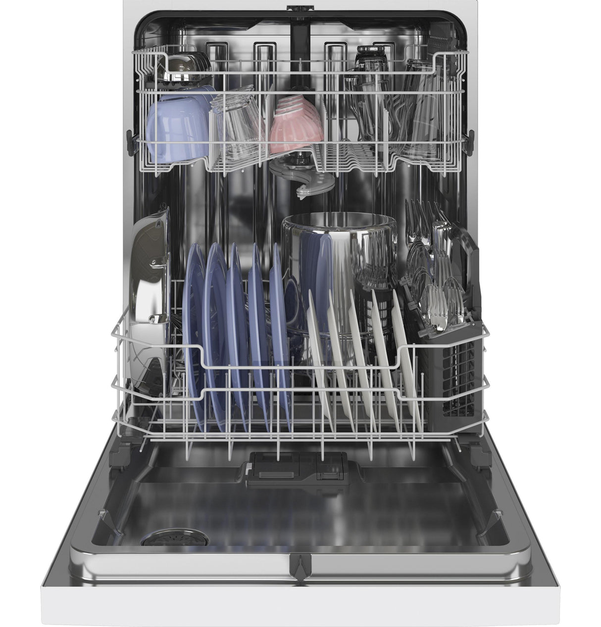 GE® ENERGY STAR® Front Control with Stainless Steel Interior Dishwasher with Sanitize Cycle & Dry Boost
