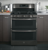 GE® 30" Free-Standing Gas Double Oven Convection Range