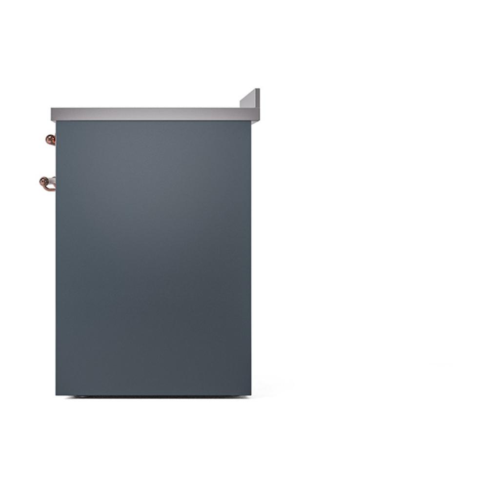 ILVE UNI304QNMPBGP Nostalgie II Noblesse 30 inch Induction Range (Solid Door, Blue Grey, Copper)