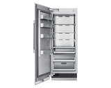 30 Inch Column Refrigerator Transitional Style / Silver Stainless / Left Hinge