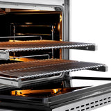 ZLINE Autograph Edition 36 in. 5.2 cu. ft. Paramount Gas Range with 6 Burner DuoPro? Cooktop and Convection Gas Oven in Stainless Steel with Champagne Bronze Helix Handle and Accents (PSGRZ-36-KCB)