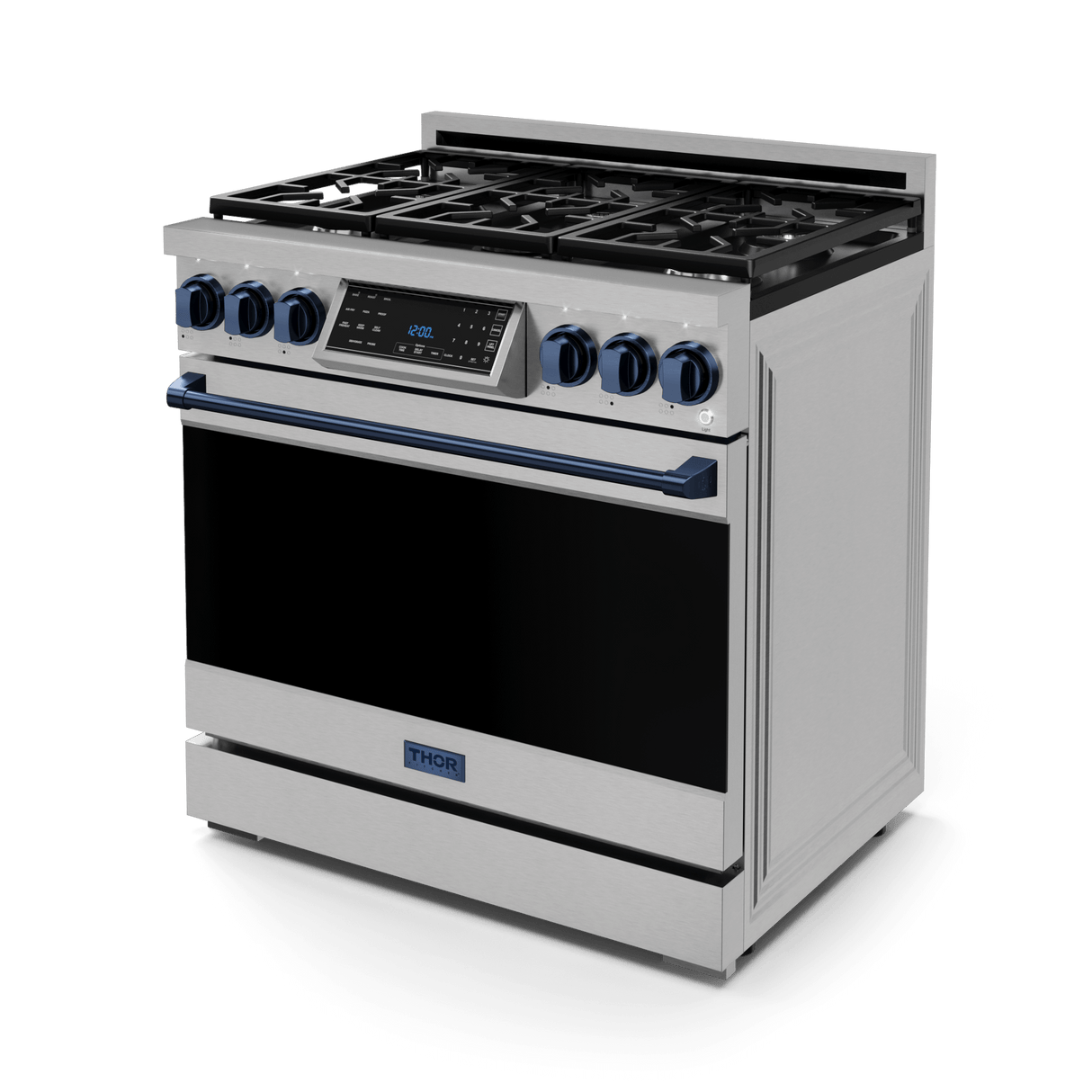 36 Inch Professional Lp Range With Tilt Panel Touch Control In Stainless Steel/navy Blue Gordon Ramsay Series