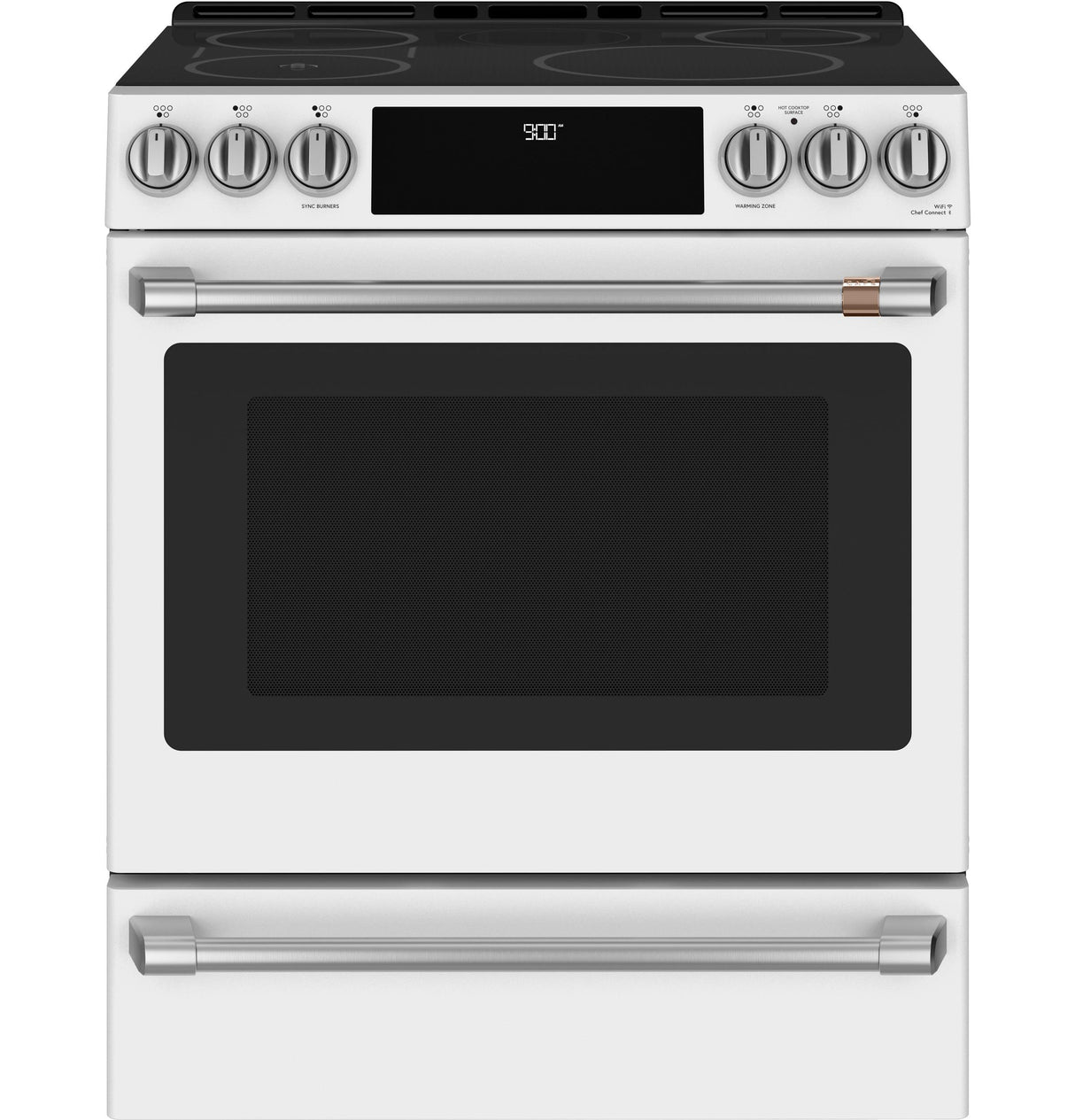 Café™ Front Control Induction Knobs and Handles - Brushed Stainless