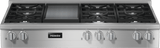 KMR 1356-3 G GD EDST/CLST - 48-inch Range Top with 6 burners and griddle plate for flexibility and high performance