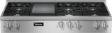 KMR 1356-3LP GD EDST/CLST - 48-inch Range Top with 6 burners and griddle plate for flexibility and high performance