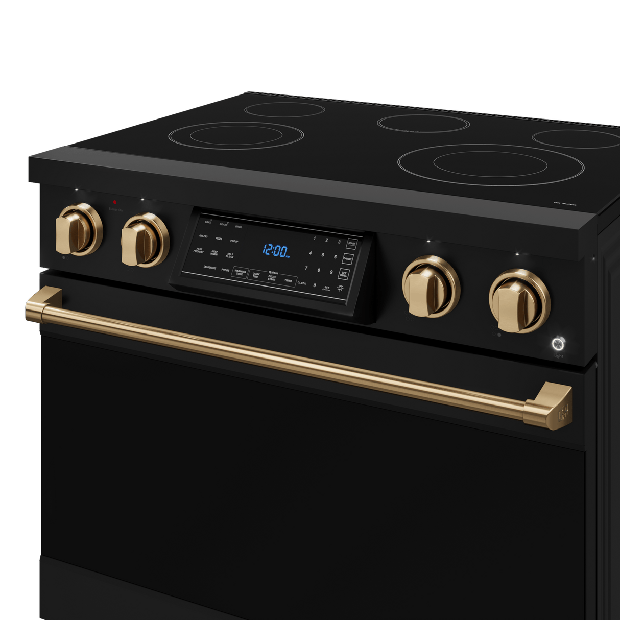 36 Inch Professional Electric Range With Tilt Panel Touch Control In Black/bronze  Gordon Ramsay Series
