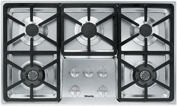 36" 5-Burner KM 3474 G Gas Cooktop - 36" SS Cooktop Hexa grate