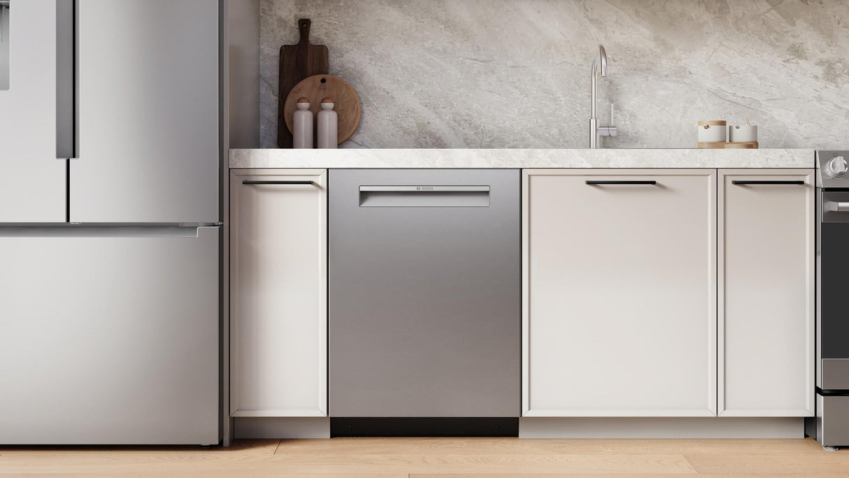 300 Series, built-under dishwasher, 24'', Brushed steel anti-fingerprint