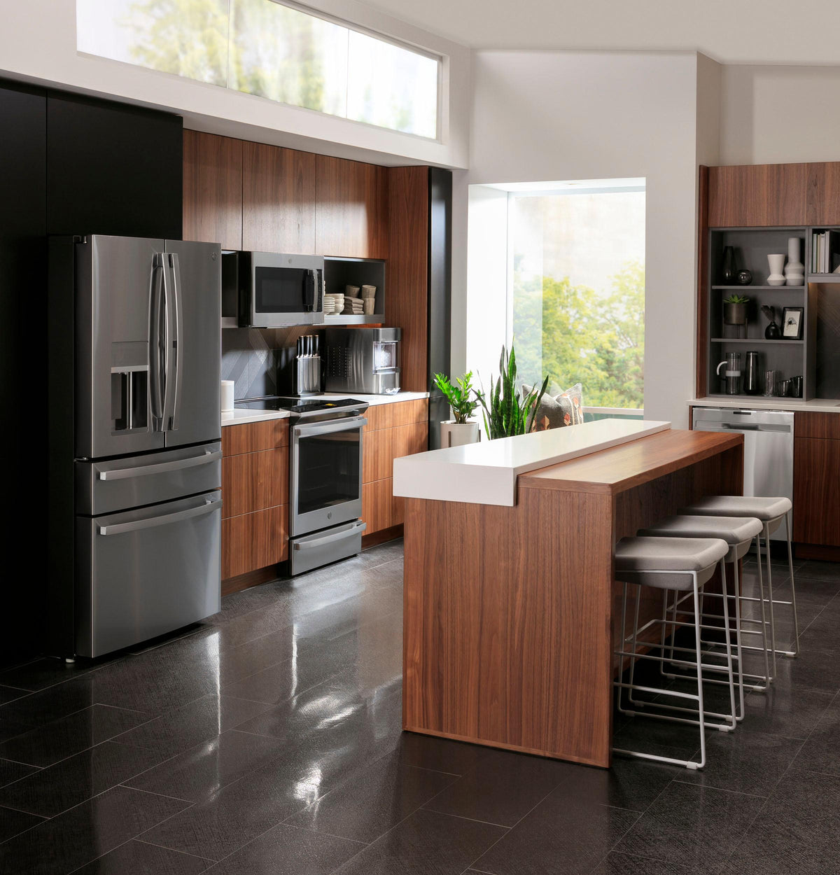 GE Profile™ 1.7 Cu. Ft. Convection Over-the-Range Microwave Oven