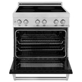 ZLINE 30" 4.0 cu. ft. Induction Range with a 4 Element Stove and Electric Oven in Stainless Steel (RAIND-30) [Color: Black Matte]