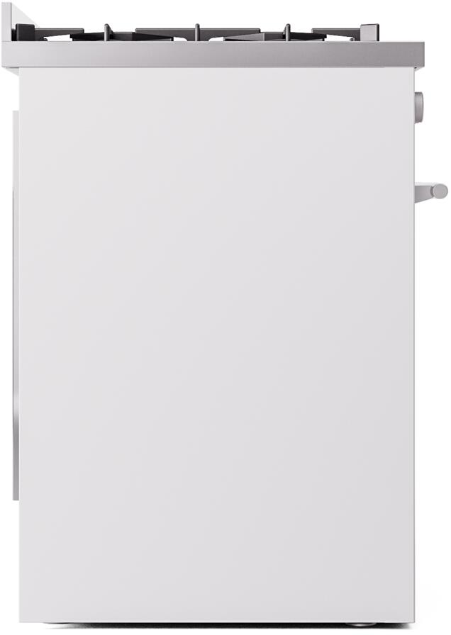 Professional Plus II 30 Inch Dual Fuel Liquid Propane Freestanding Range in White with Trim