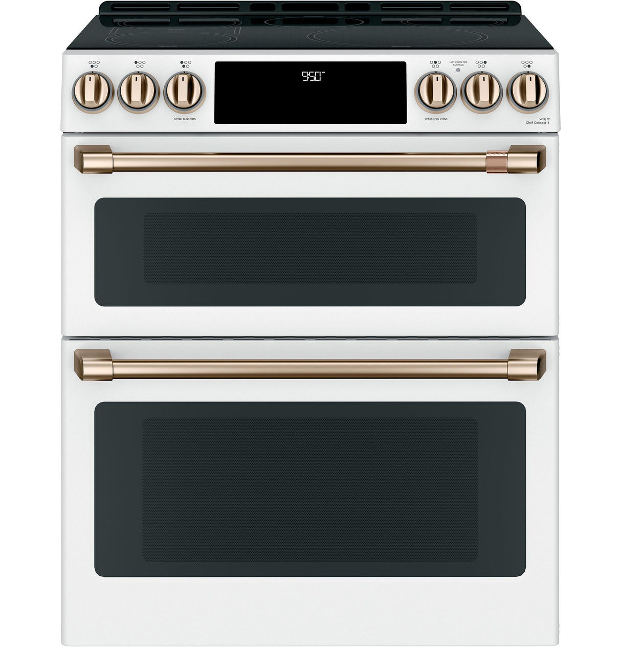 Café™ 30" Smart Slide-In, Front-Control, Induction and Convection Double-Oven Range