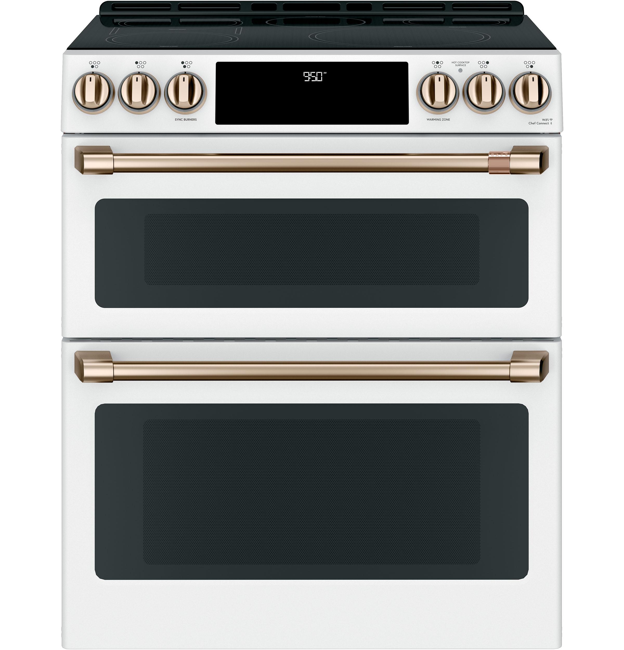 Café™ 30" Smart Slide-In, Front-Control, Induction and Convection Double-Oven Range
